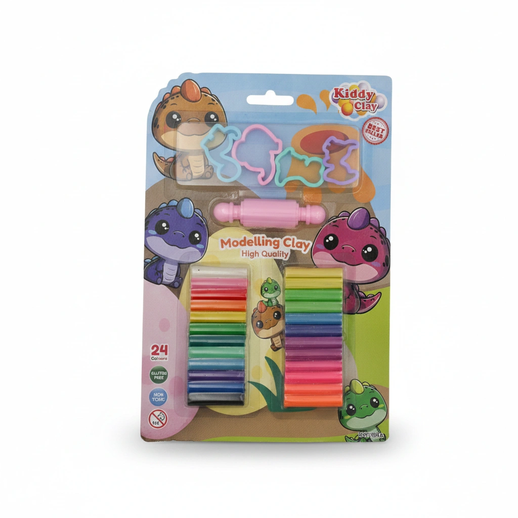 Kiddy Clay Modeling 24Clay+5Cutters