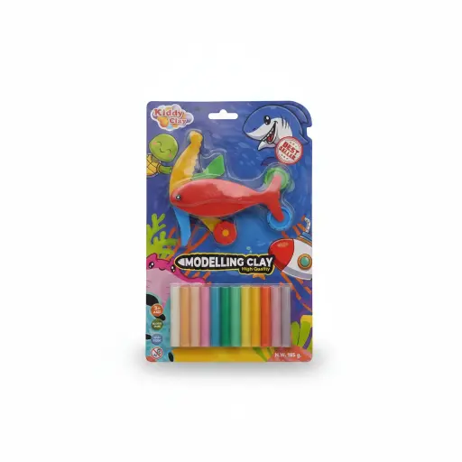 Kiddy Clay Modelling Clay+Shark Tool Card 165G