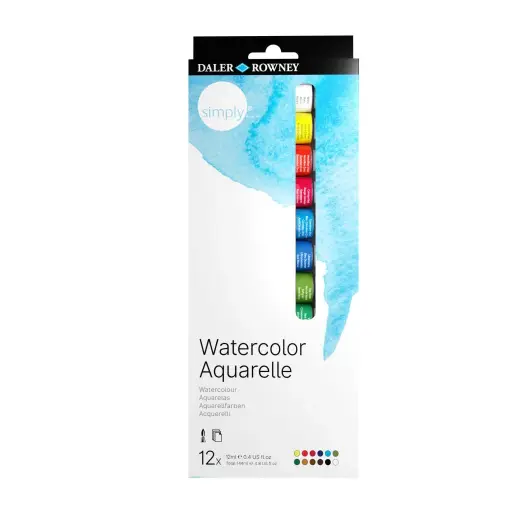 Daler Rowney Watercolor Aquarelle 12*12ml 1Pck
