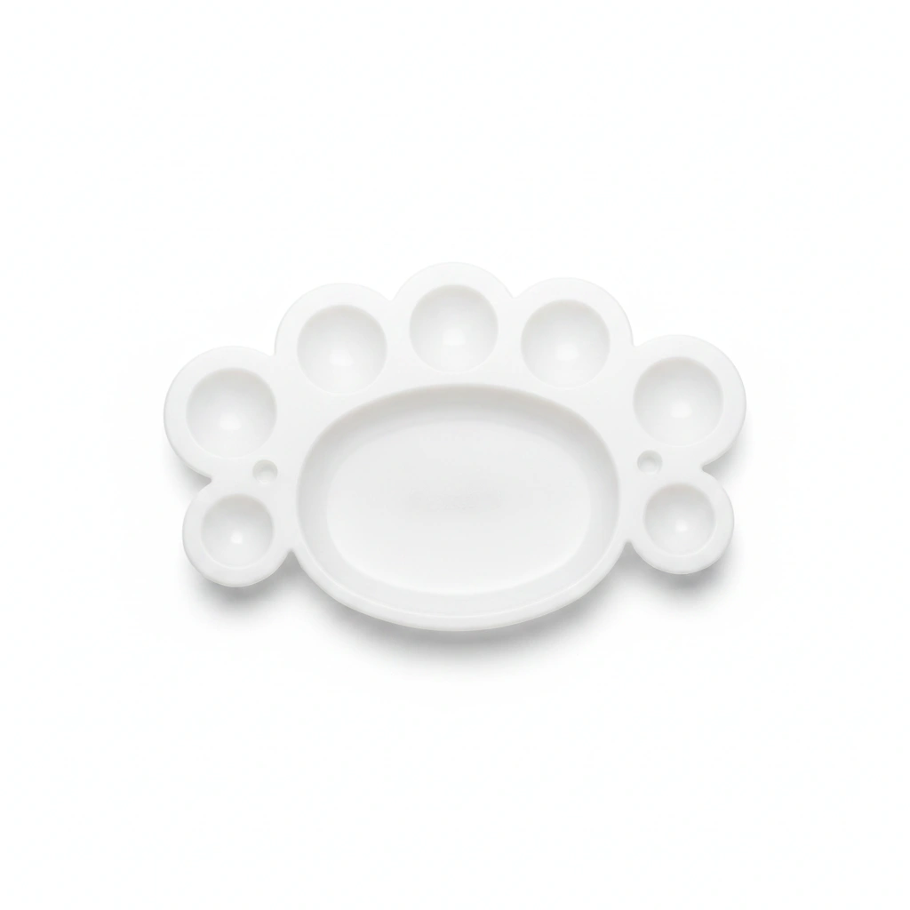 Paint Palette White-Plastic 1Pc