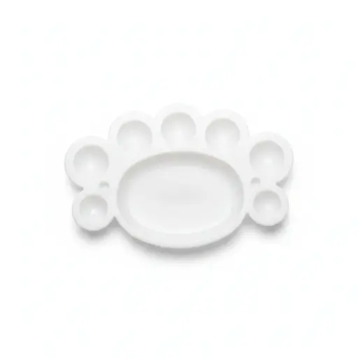 Paint Palette White-Plastic 1Pc
