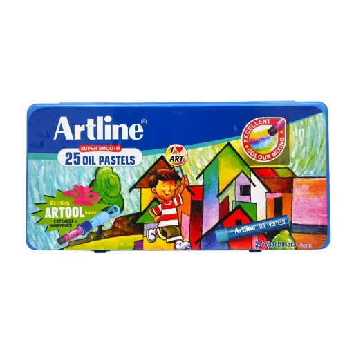 Artline 25 Oil Pastels Plastic Box