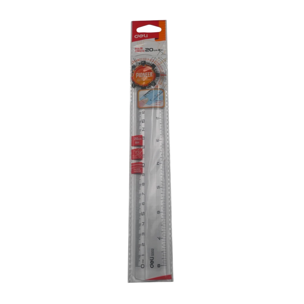 Deli Pioneer Ruler 20cm No: G002 12