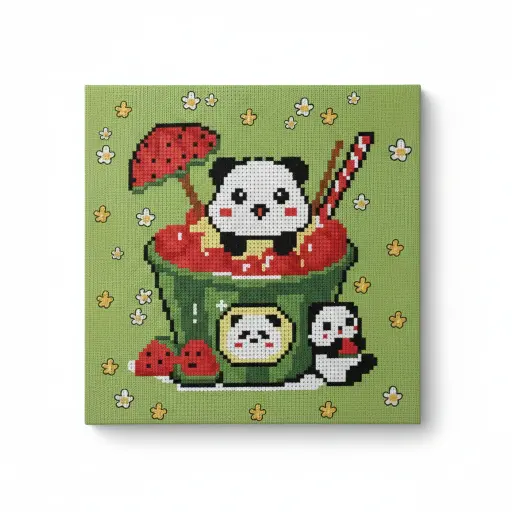 Framed Cross Stitch 20*20cm 1Pc