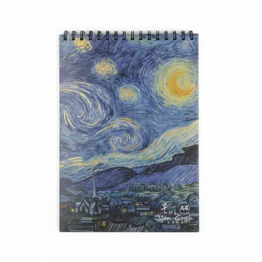 Van Gogh Spiral Drawing Book A4 24 Sheets
