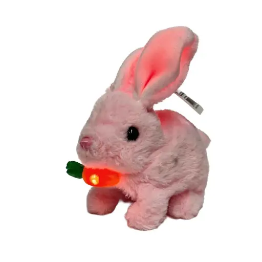 Interactive Plush Electronic Rabbit Toy With Light
