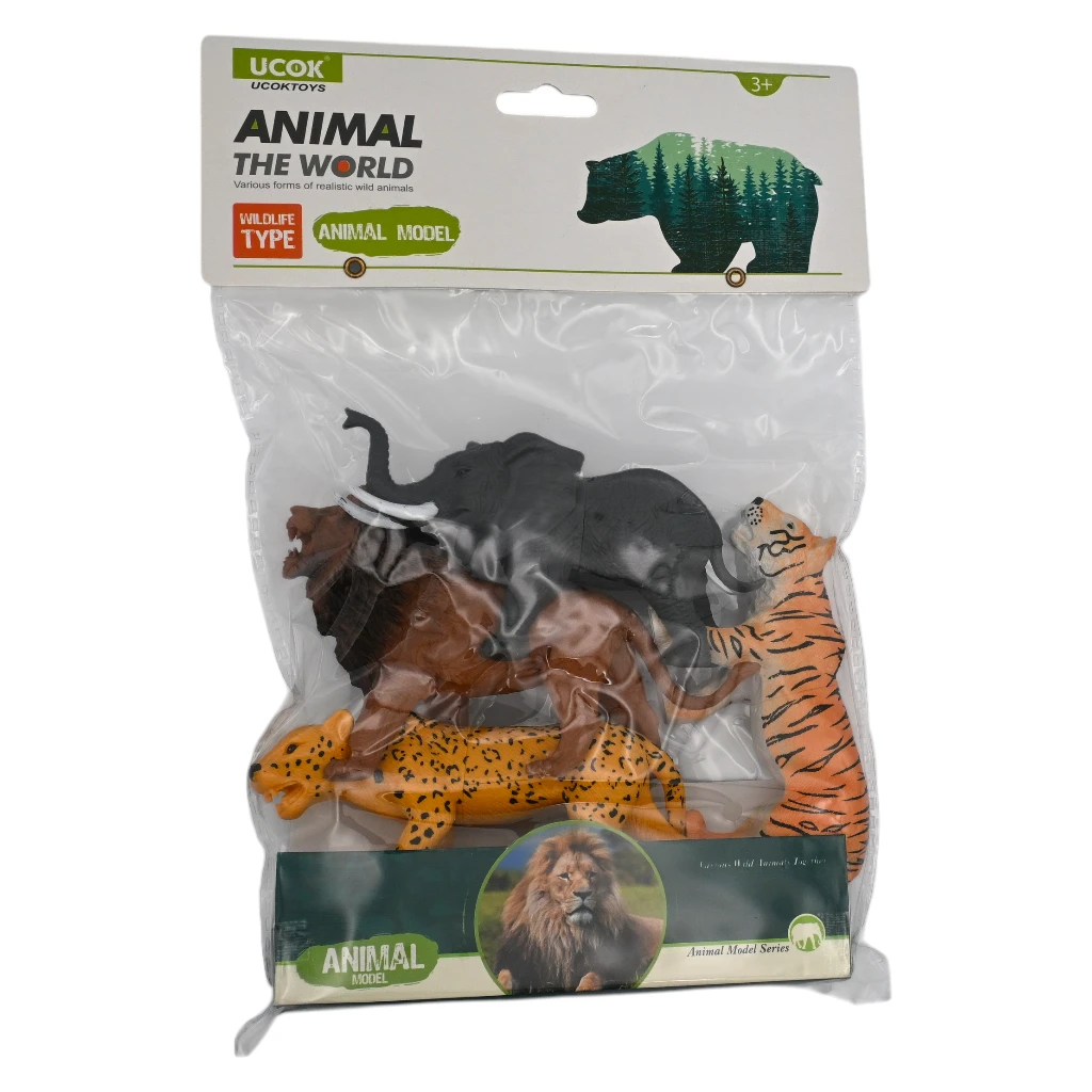 Wild Animal Figures Play Set – 4 Piece Safari Animal Toys