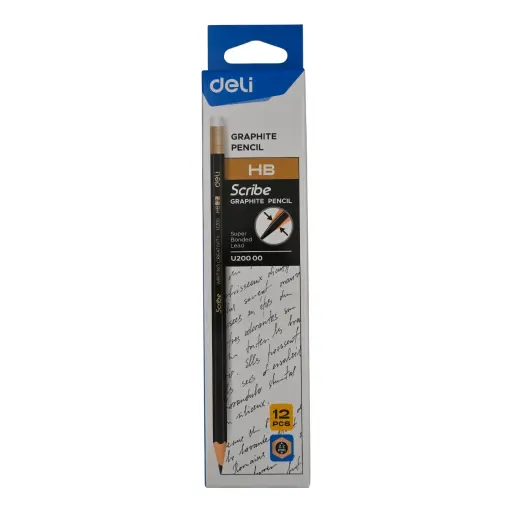 Deli HB Scribe Graphite pencil U 200 12pc x 1pkt