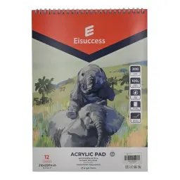 Eisuccess Acrylic Pad 210x297mm 12 sheets 300gsm A4