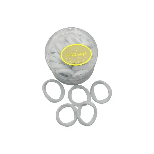 Hair Ties 1 Box white(34 PCS)