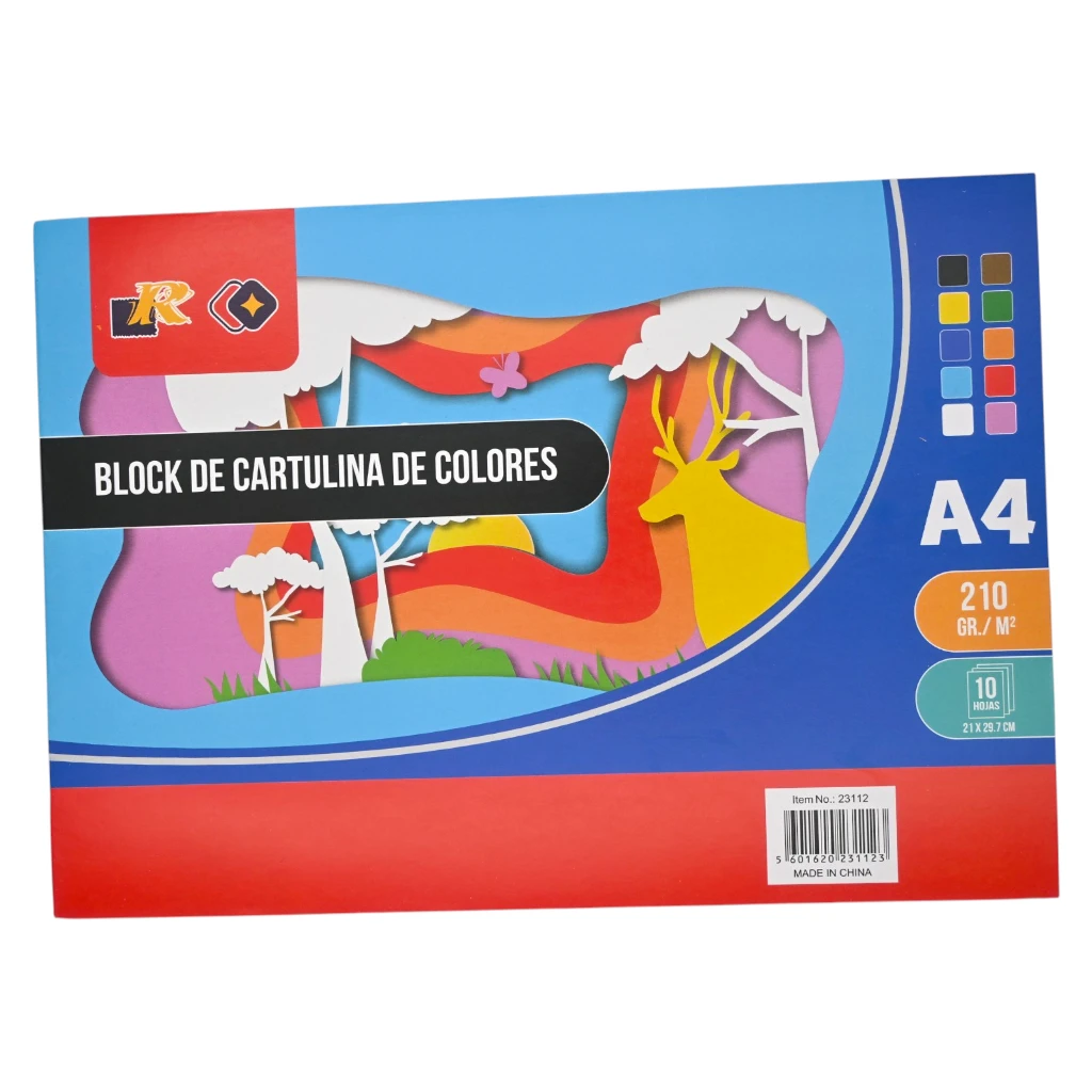 Color Chart Paper Book 10 Sheets A4 1pc