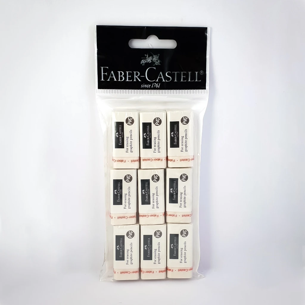 FABER-CASTELL PVC-FREE ERASER MEDIUM 9PC