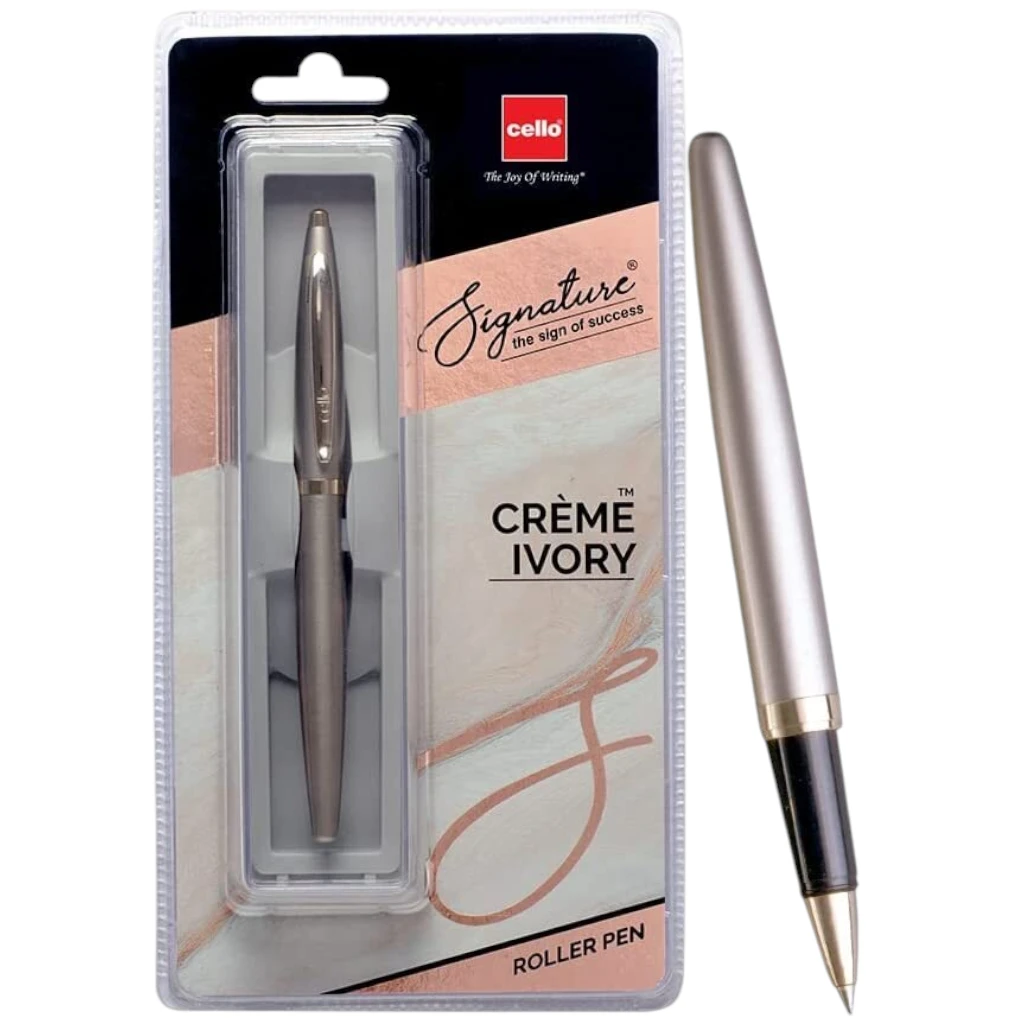 CELLO SIGNATURE CREME IVORY ROLLER PEN 1BLTR-BLUE