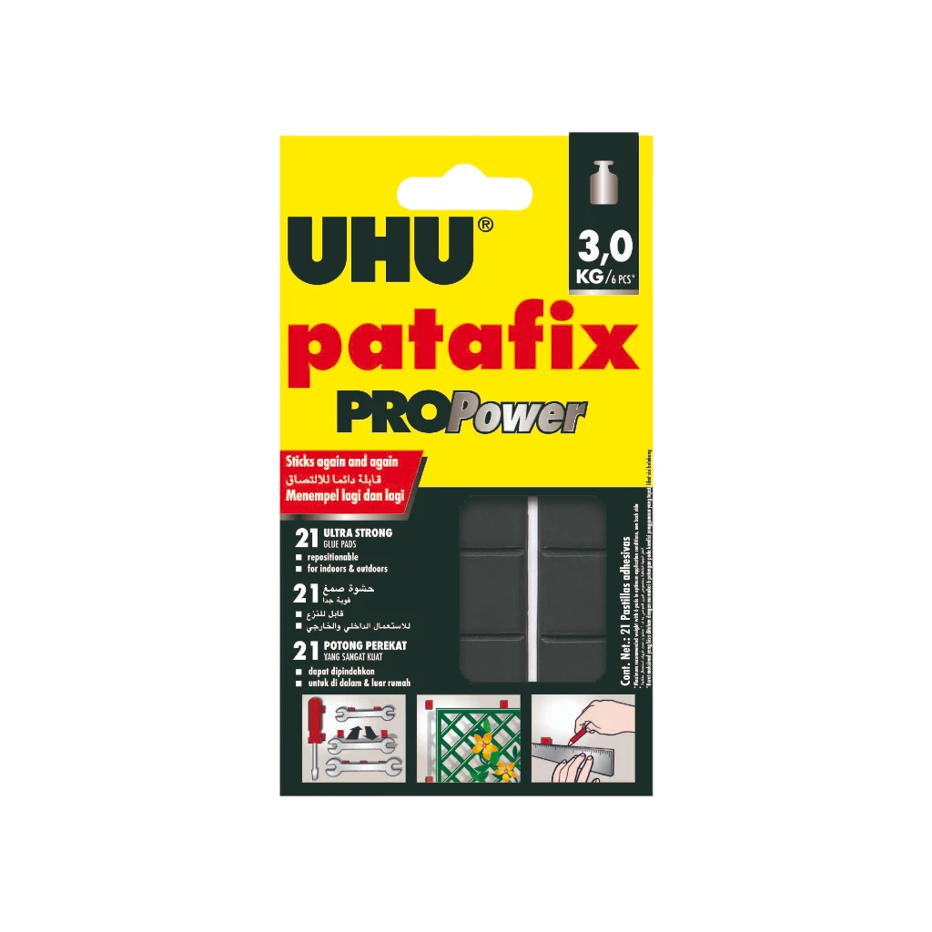 UHU PRO POWER REMOVABLE PADS BLACK