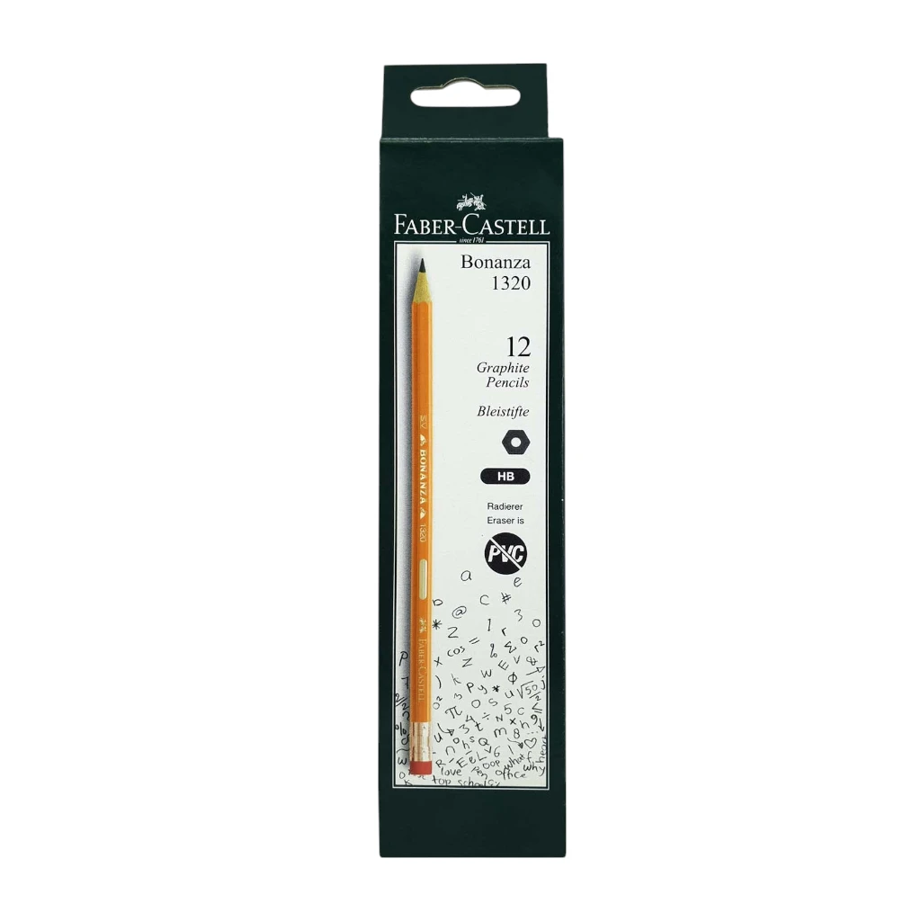 Faber Castell BONANZA GRAPHITE PENCIL HB WITH RT 12PC