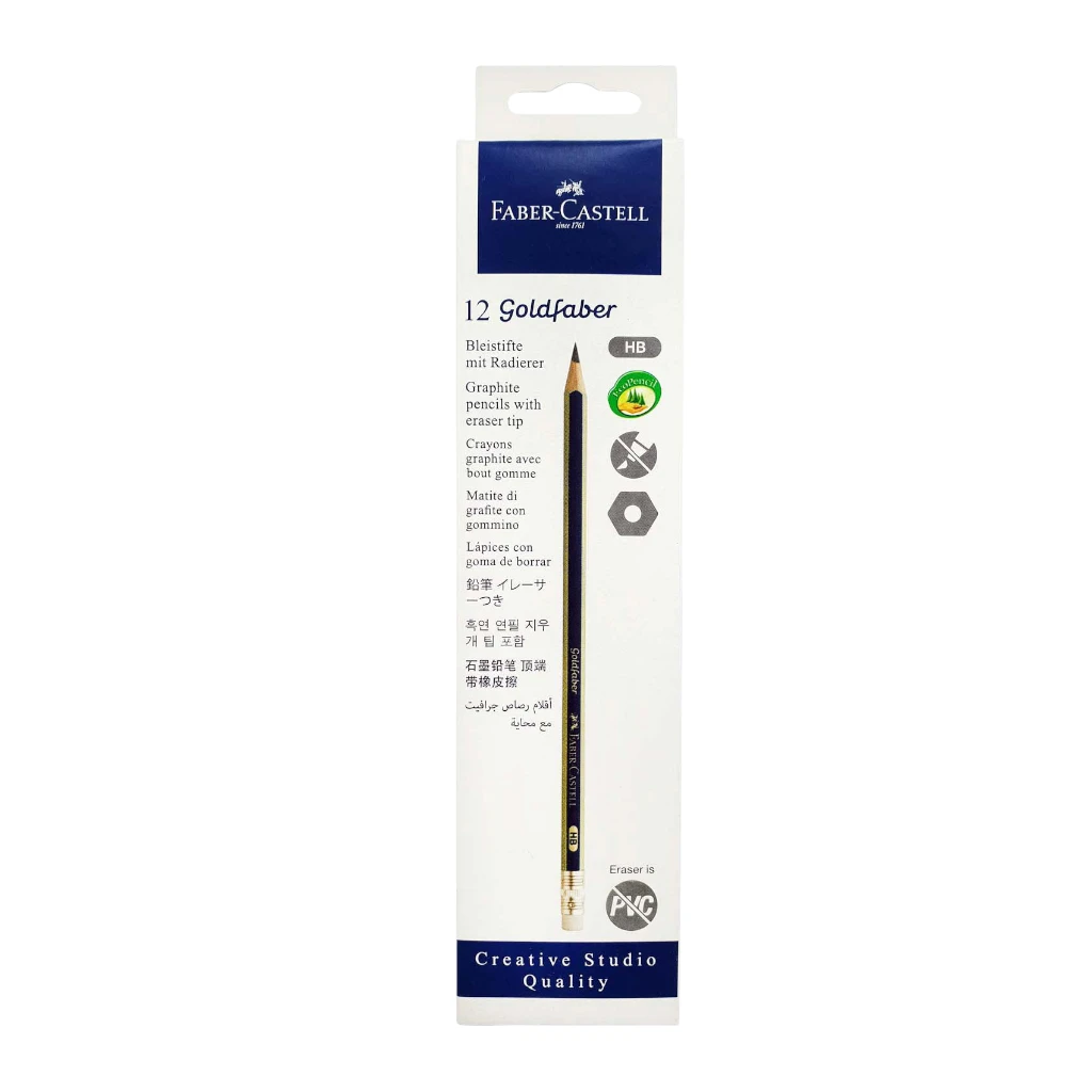 Faber Castell GOLD FABER GRAPHITE PENCIL HB WITH RT 12PC