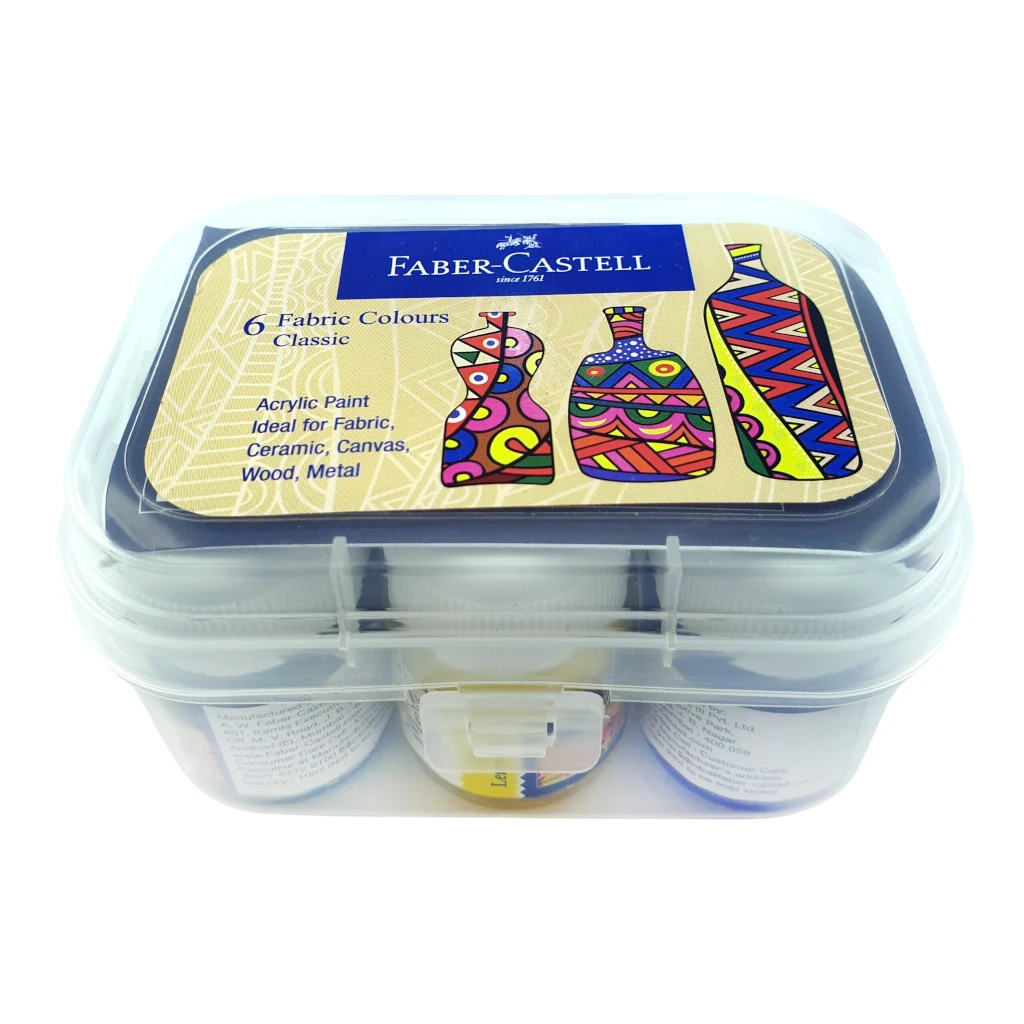 FABER-CASTELL FABRIC PAINT COLORS 6X10ML