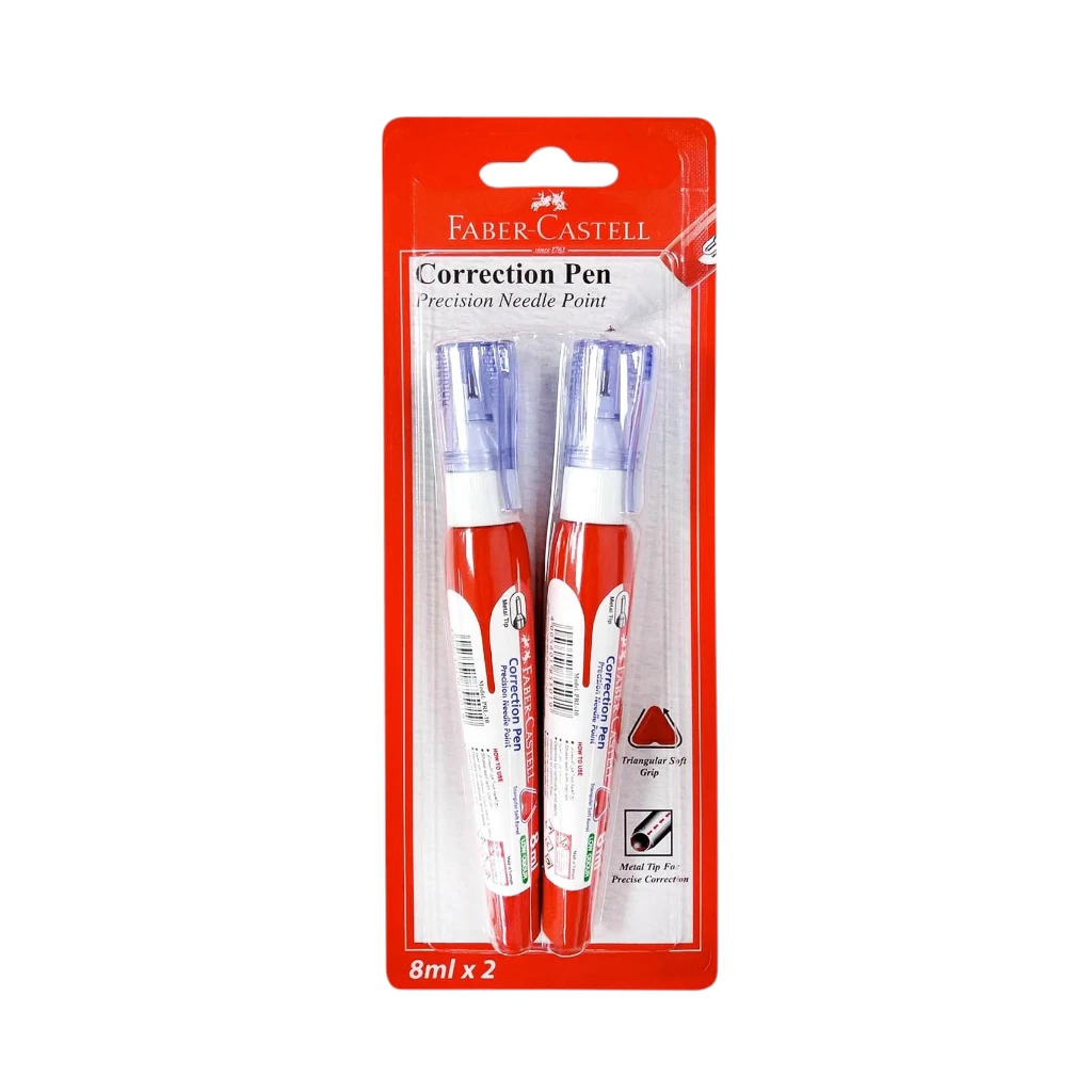 FABER-CASTELL CORRECTION PEN METAL TIP 8ML 2 PC