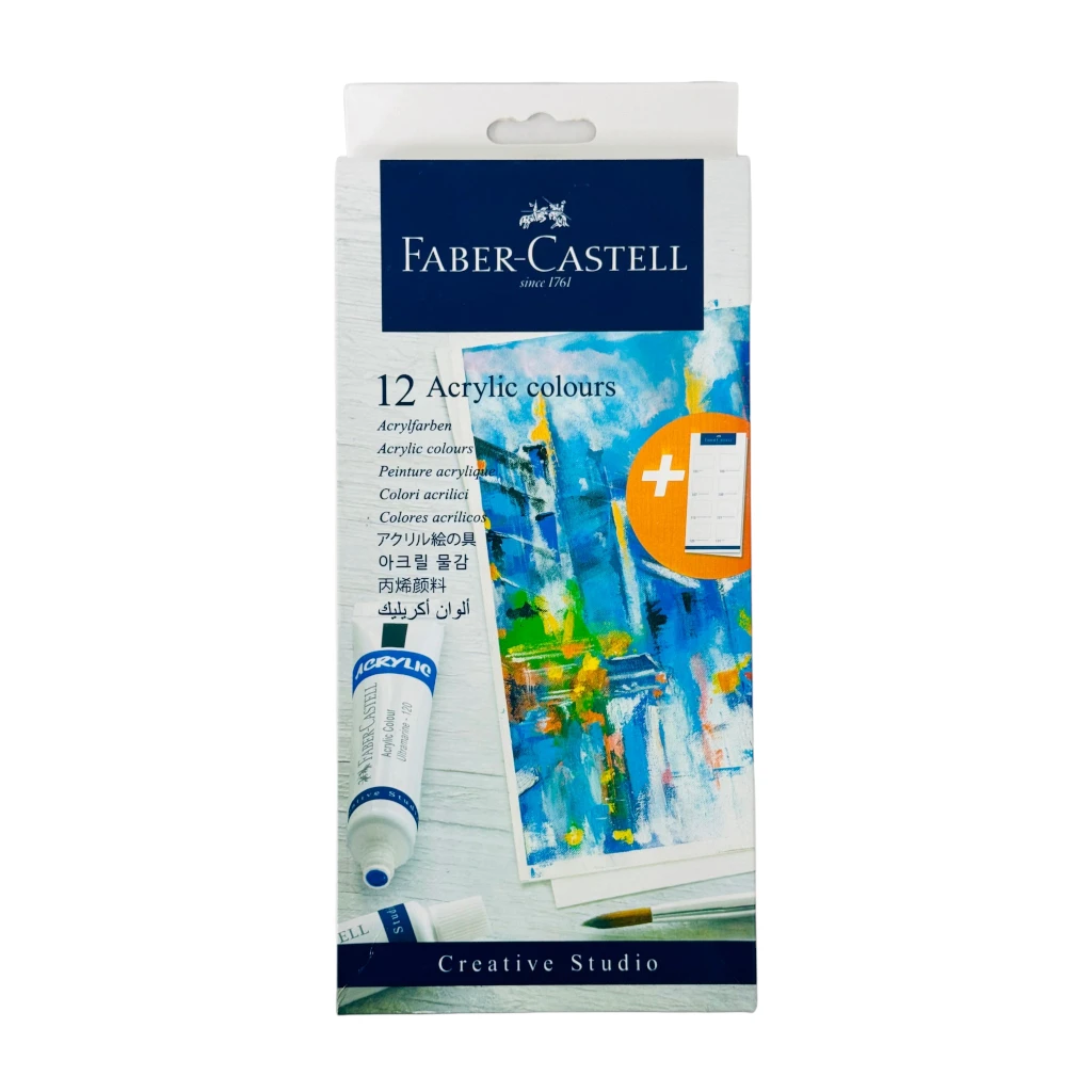 Faber Castell CS ACRYLIC COLOURS -SET OF 12X20 ML TUBES