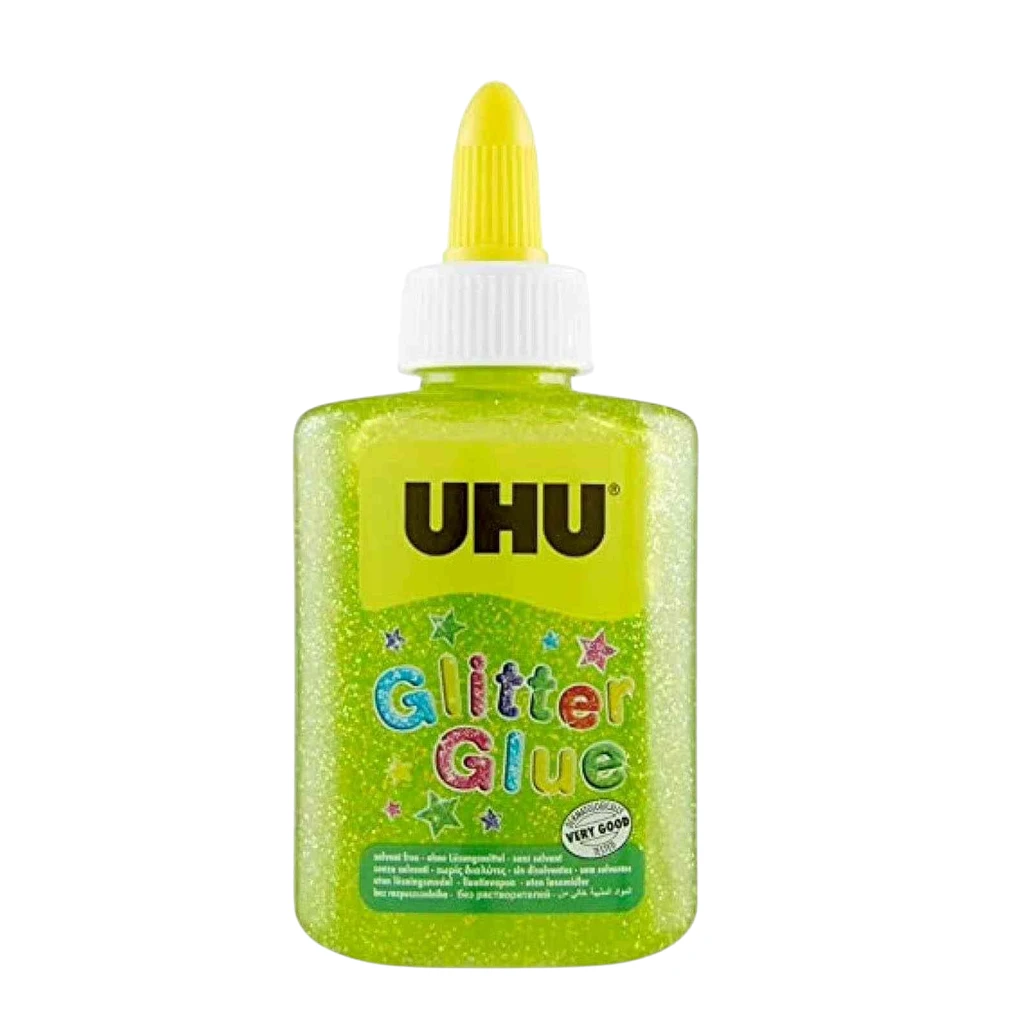 UHU GLITTER GLUE 88ML GREEN - UH49960