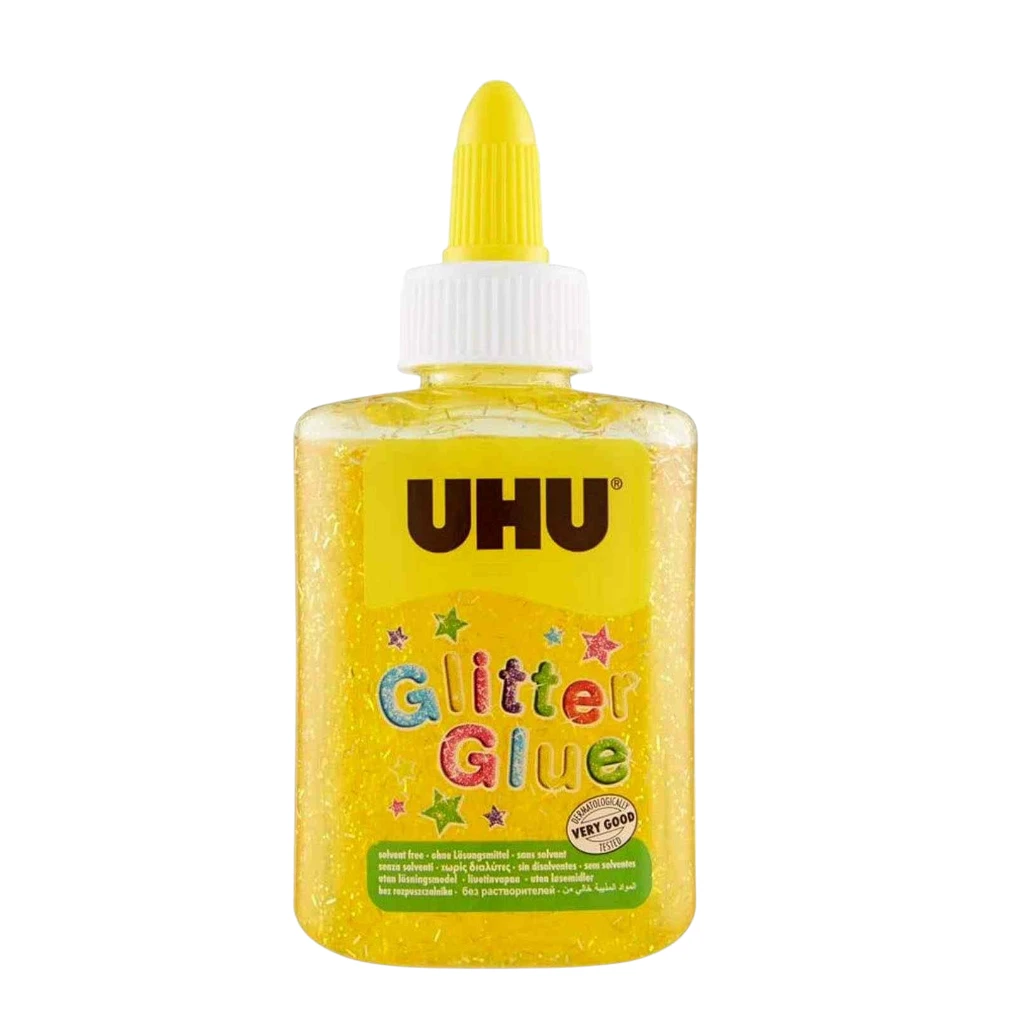 UHU GLITTER GLUE 88ML YELLOW - UH49970
