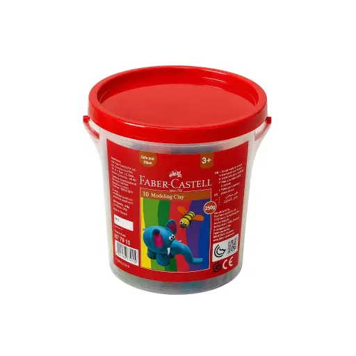 FABER-CASTELL MODELLING CLAY 250GM BUCKET (10X25GM)