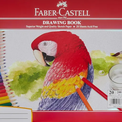 FABER-CASTELL DRAWING BOOK A4 200GSM 20 SHEETS