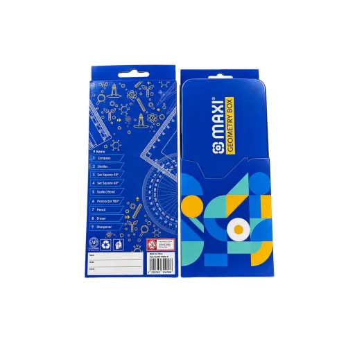 MAXI METAL GEOMTERY BOX 9PC BLUE