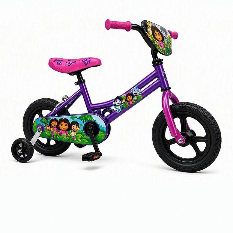 RYD 12 INCH EVA BIKE W/DIY DORA-THE-EXPLORER DECO SET