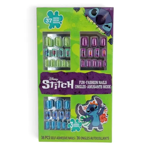 Disney Stitch Fun Fashion Nails – 37-Piece Self-Adhesive Nail Set