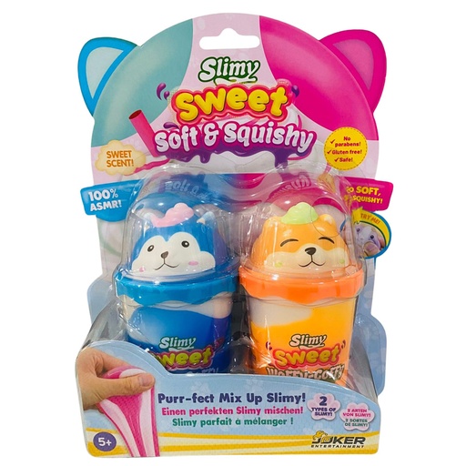 SLIMY SOFT AND SQUISHY TWIN pack in BLISTERCARD