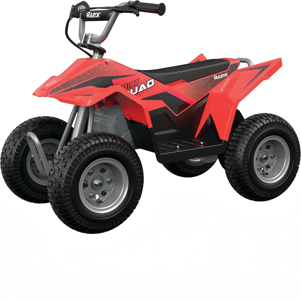 RAZOR DIRT QUAD ELECTRIC ATV — RED (13 KM/H, AGES 8+)