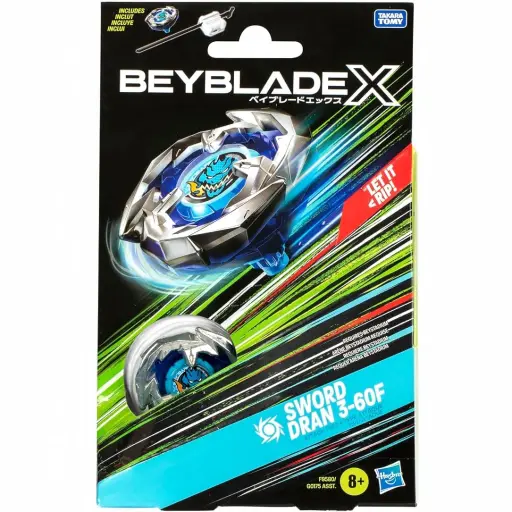 BEYBLADE X — SWORD DRAN 3-60F STARTER PACK WITH LAUNCHER (AGES 8+)