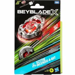 BEYBLADE X — SCYTHE INCENDIO 4-60T STARTER PACK WITH LAUNCHER (AGES 8+)