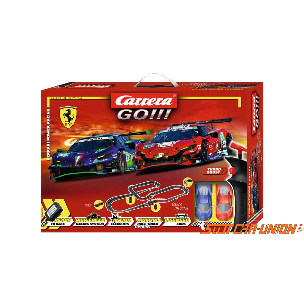 Carrera GO!!! Ferrari Power Racing Slot Car Set – 8.6 m