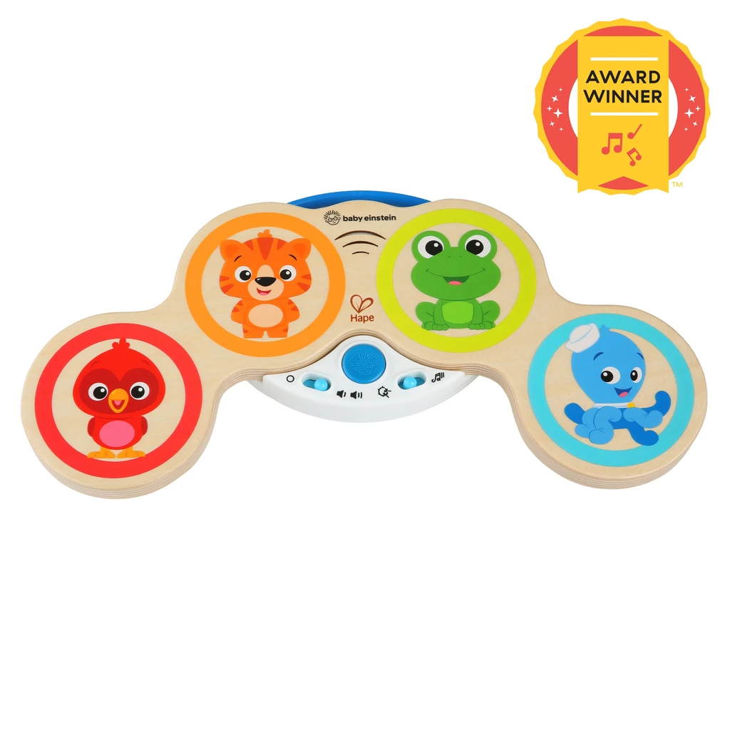 Baby Einstein × Hape Magic Touch Drums™ Wooden Musical Toy