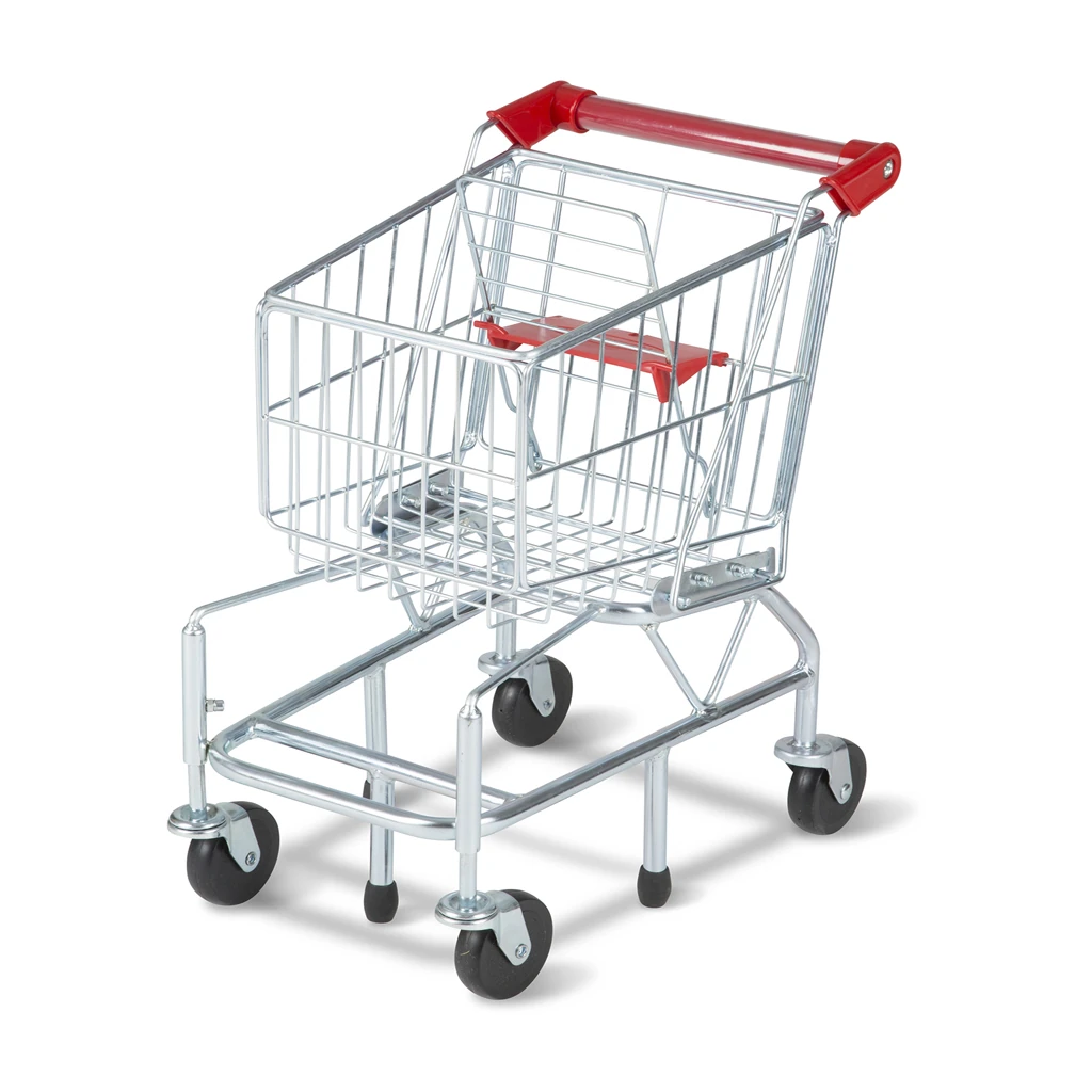 Melissa & Doug Toy Shopping Cart – Sturdy Metal Grocery Cart
