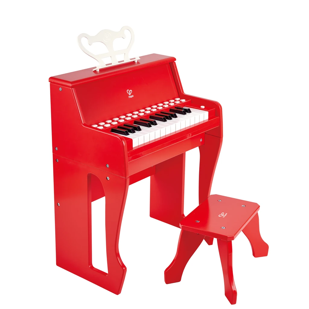 Learn with Lights Red Piano with Stool