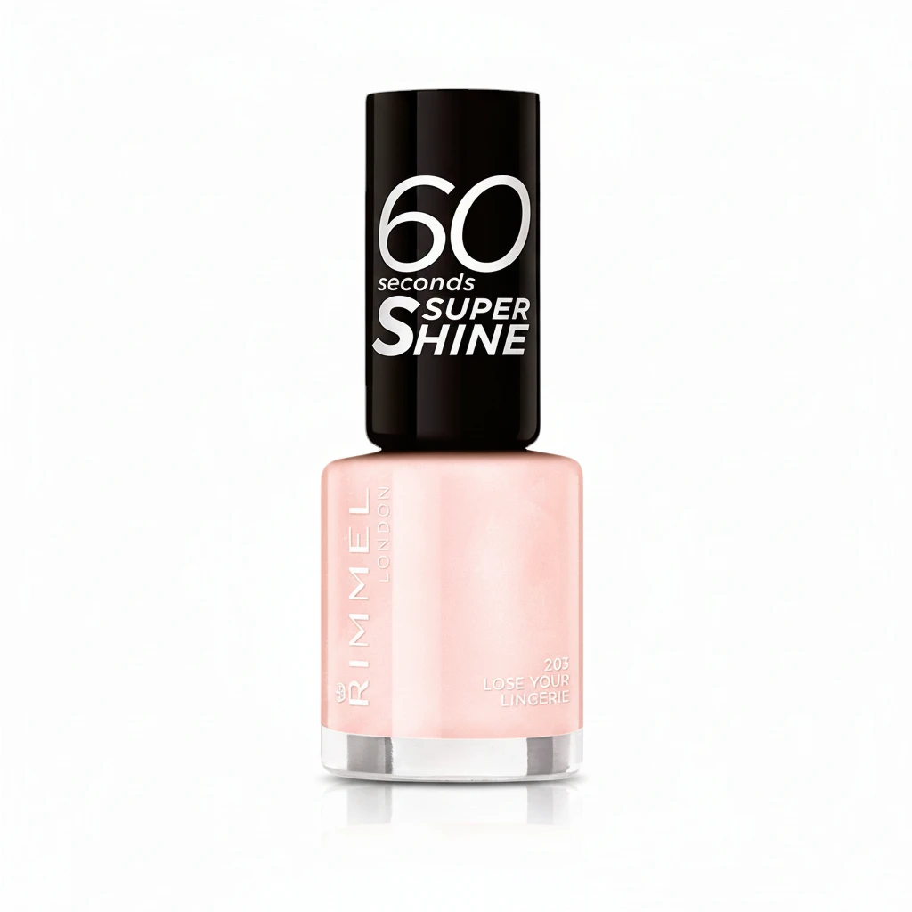 Rimmel London 60 Seconds Super Shine Nail Polish - 203 Lose Your Lingerie (8 ml)