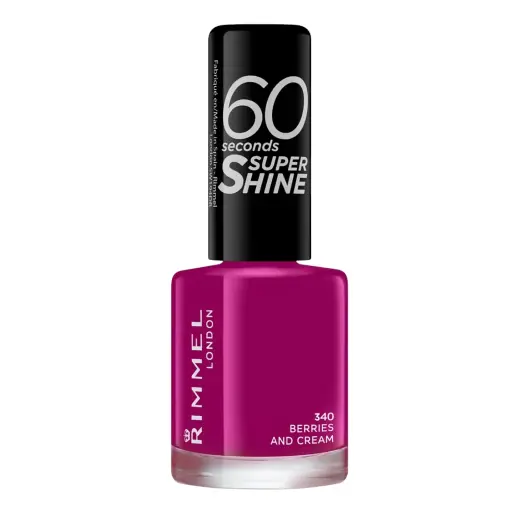 Rimmel London 60 Seconds Super Shine Nail Polish - 340 Berries and Cream (8 ml)