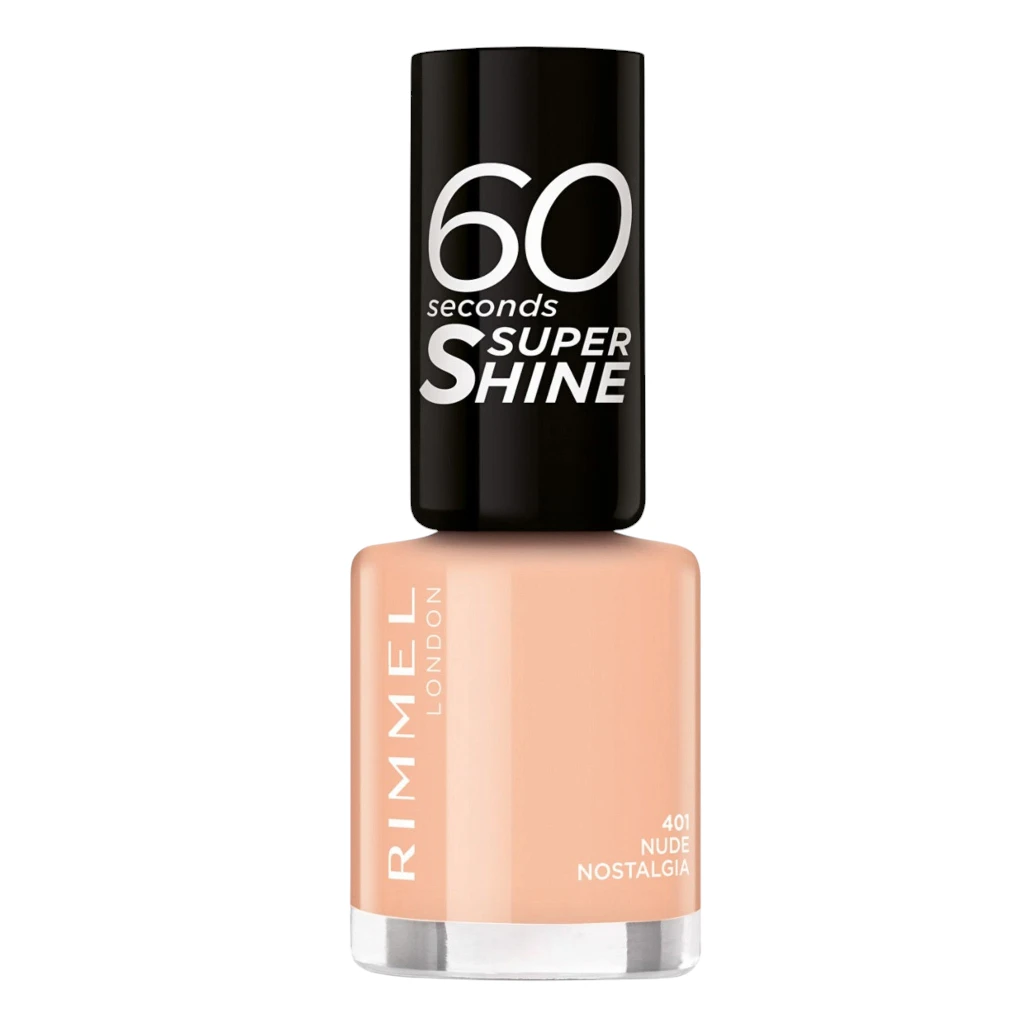 Rimmel London 60 Seconds Super Shine Nail Polish - 401 Nude Nostalgia (8 ml)