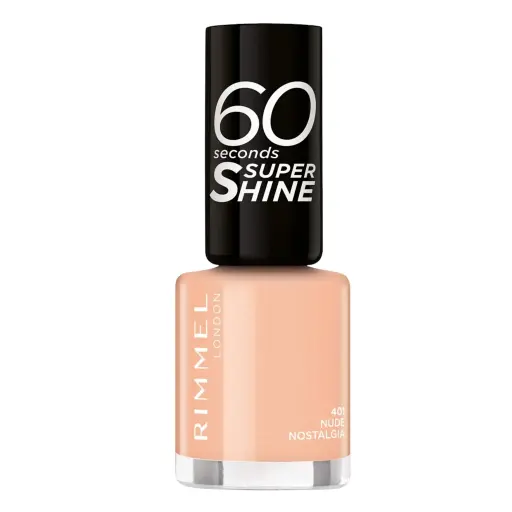 Rimmel London 60 Seconds Super Shine Nail Polish - 401 Nude Nostalgia (8 ml)
