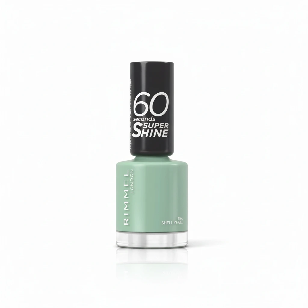 Rimmel London 60 Seconds Summer Shimmer Nail Polish - 154 Shell Yeah! (8 ml)