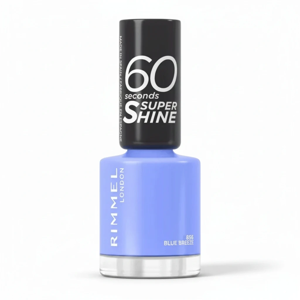 Rimmel London 60 Seconds Super Shine Nail Polish - 856 Blue Breeze (8 ml)
