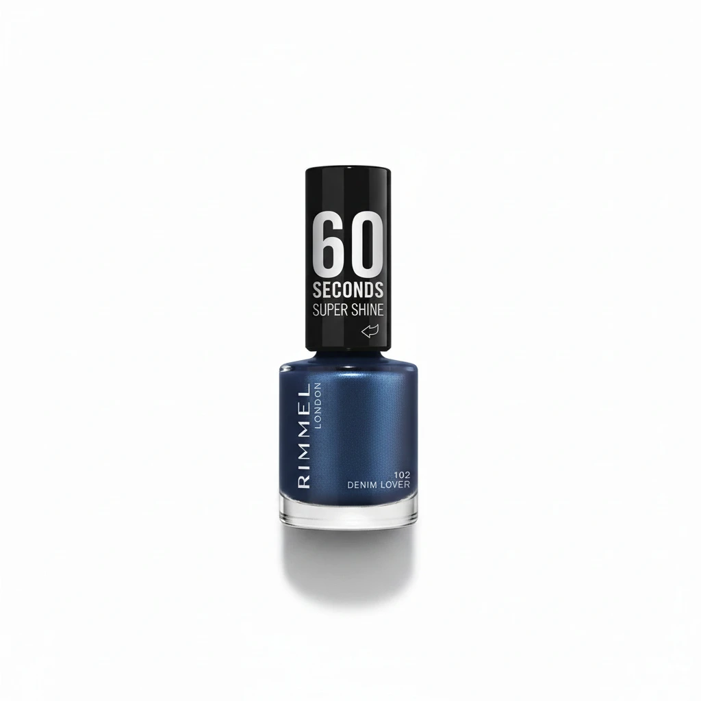 Rimmel London 60 Seconds Super Shine Nail Polish - 102 Denim Lover (8 ml)