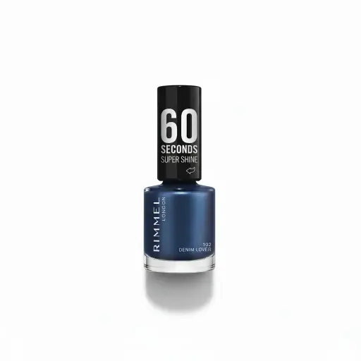 Rimmel London 60 Seconds Super Shine Nail Polish - 102 Denim Lover (8 ml)
