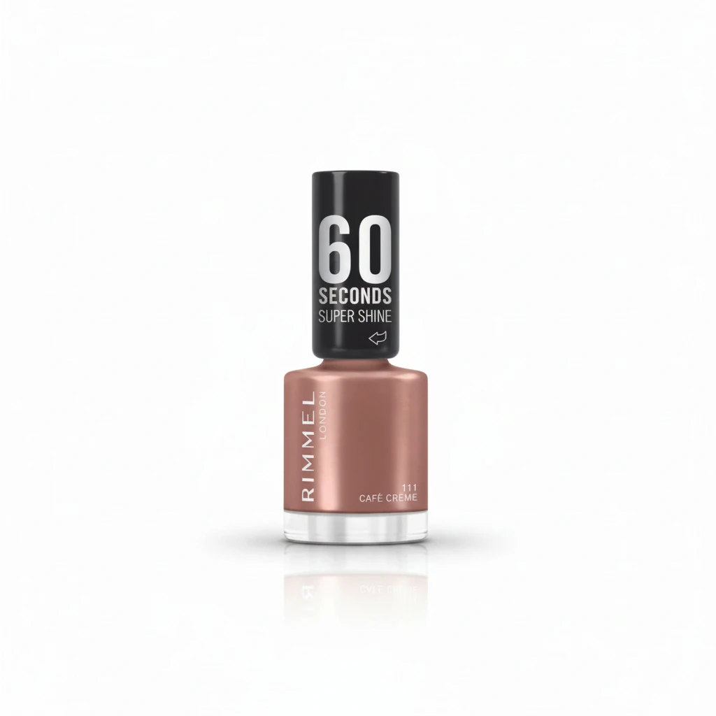 Rimmel London 60 Seconds Super Shine Nail Polish - 111 Café Crème (8 ml)